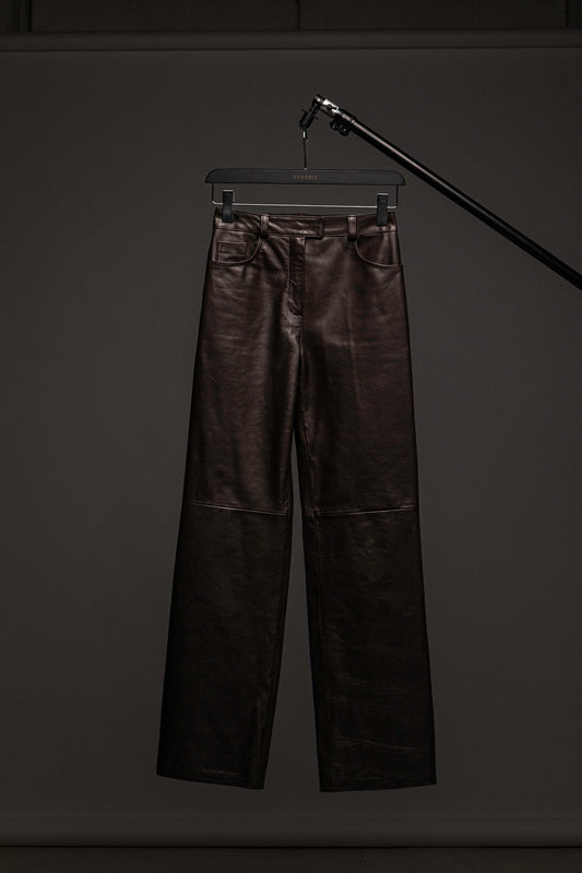 WIDE PANTS BROWN