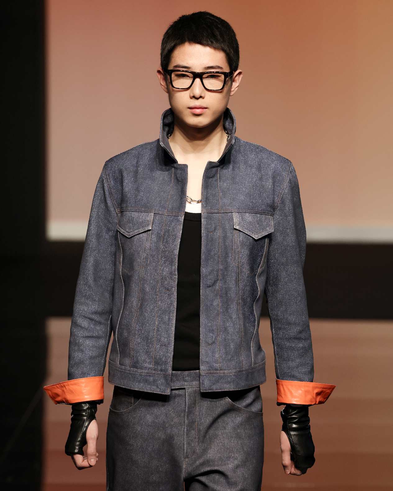 DENIM LEATHER JACKET
